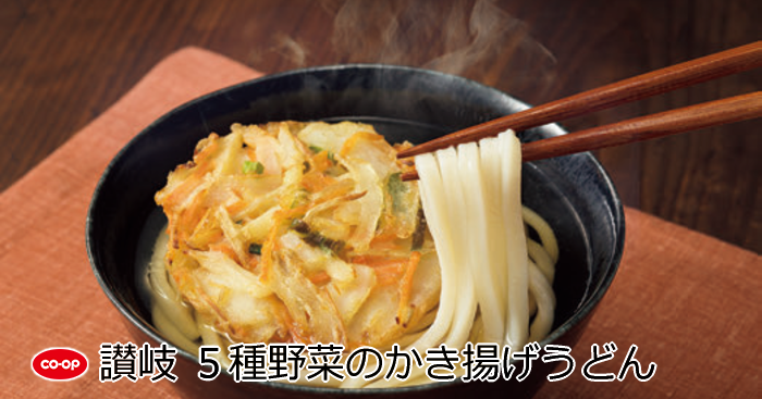 讃岐 ５種野菜のかき揚げうどん