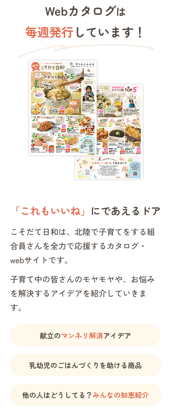 Webカタログは 毎週発行しています！