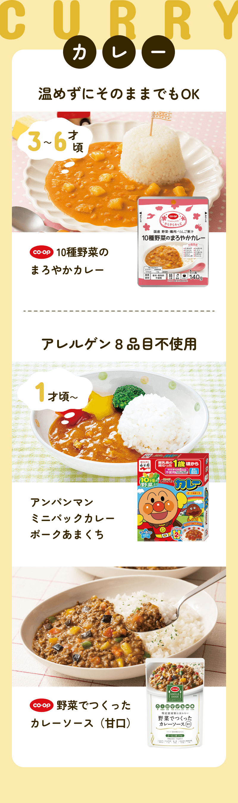 CURRY カレー 温めずにそのままでもOK