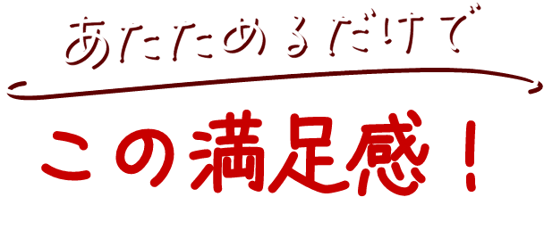 あたためるだけでこの満足感！