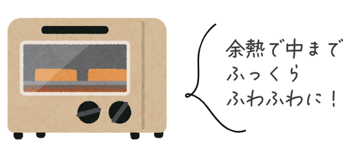 余熱で中までふっくらふわふわに！