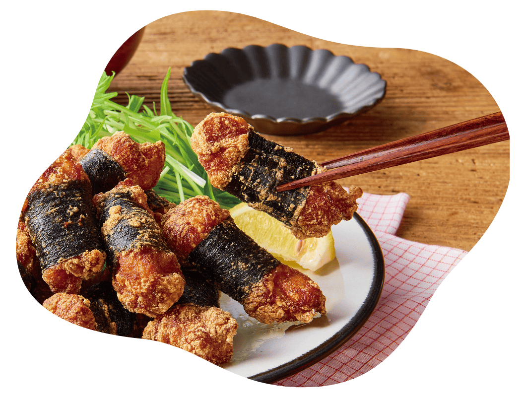 やわらかい若鶏のもも肉を使用