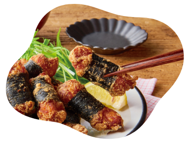 やわらかい若鶏のもも肉を使用